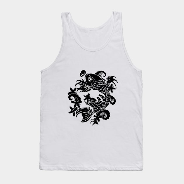 Koi Tattoo Tank Top by josefaqueenbean